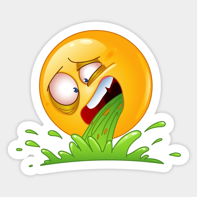 Vomiting Emoji Sticker by DigiToonsTreasures